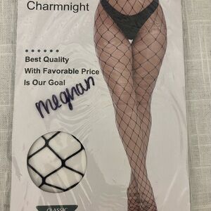 NWT OS Black Fishnet Stockings